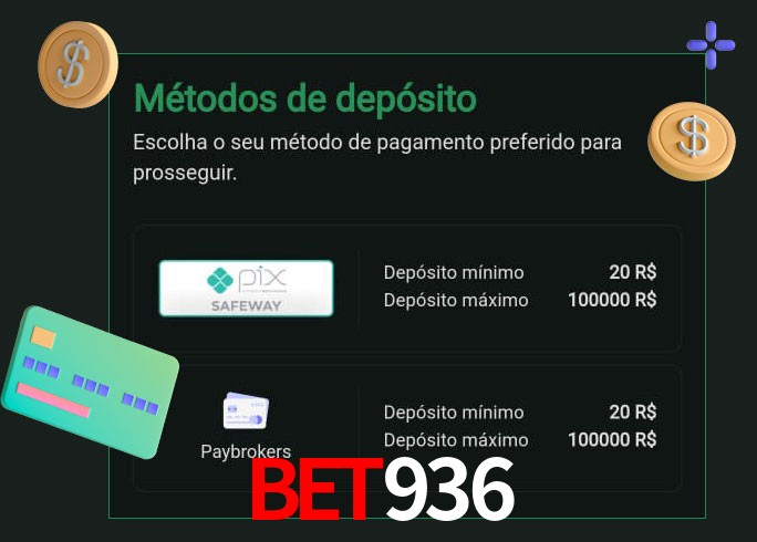 O cassino bet936 oferece uma grande variedade de métodos de pagamento